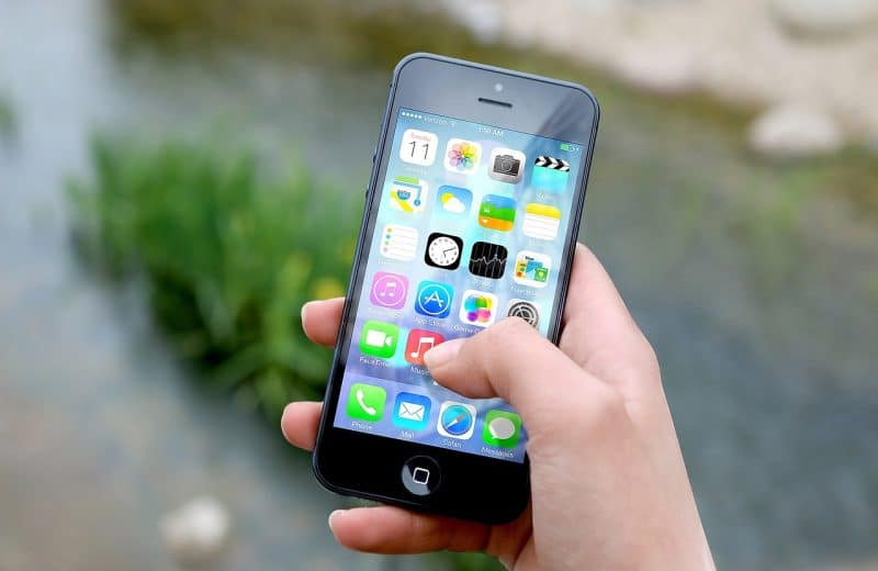 iphone, hand, screen
