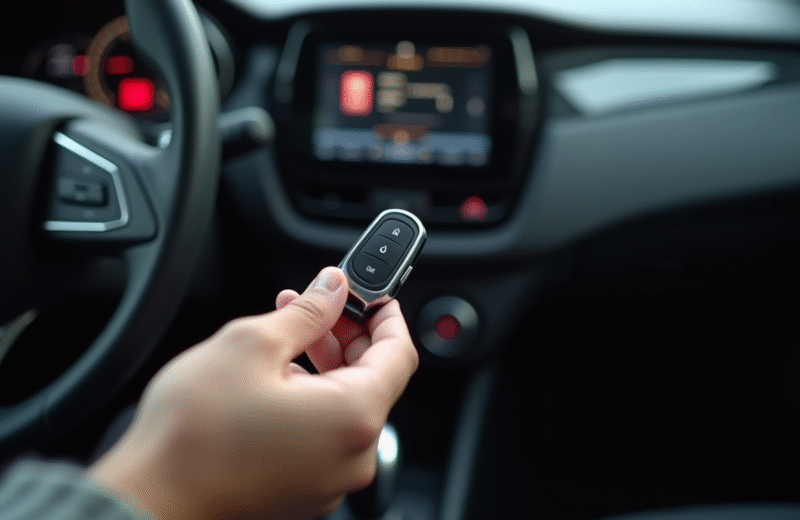 Clé de voiture moderne dans la Renault Clio 4