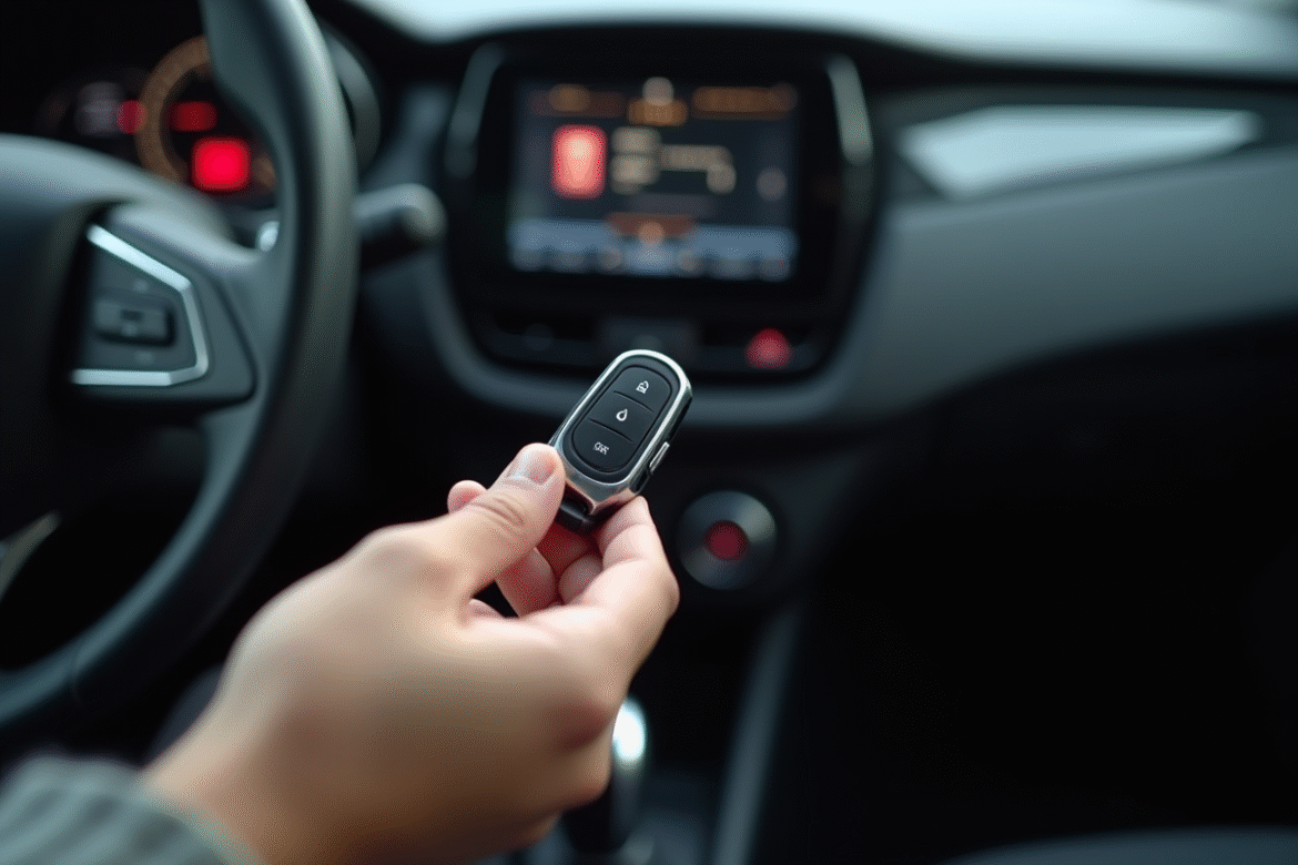 Clé de voiture moderne dans la Renault Clio 4