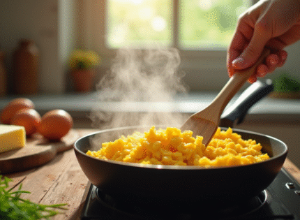 Œufs brouillés parfaits : la recette traditionnelle au bain-marie