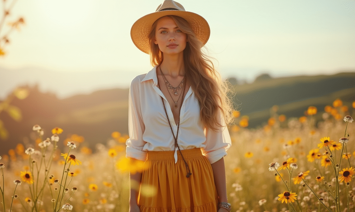 Mes jupes bohèmes : idées de tenues et associations stylistiques