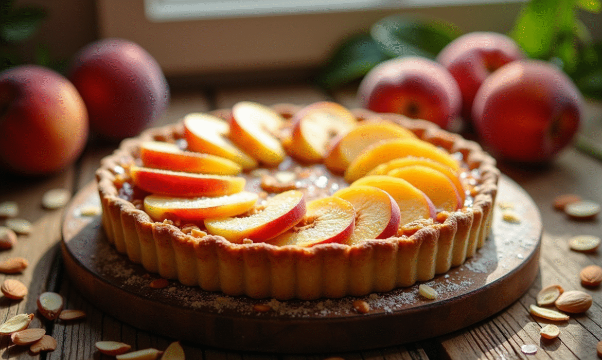 Tarte aux pêches et aux amandes : secrets pour une pâte parfaite