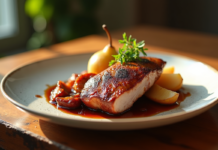 Harmonie en assiette : recette de magret de canard, accompagnement et poires rôties