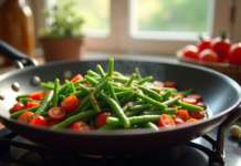 Haricots plats sautés à la tomate : le charme des saveurs estivales