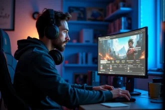 Joueur en train de chercher des réductions et codes promo pour Battlefield 6 Leclerc sur son PC gaming