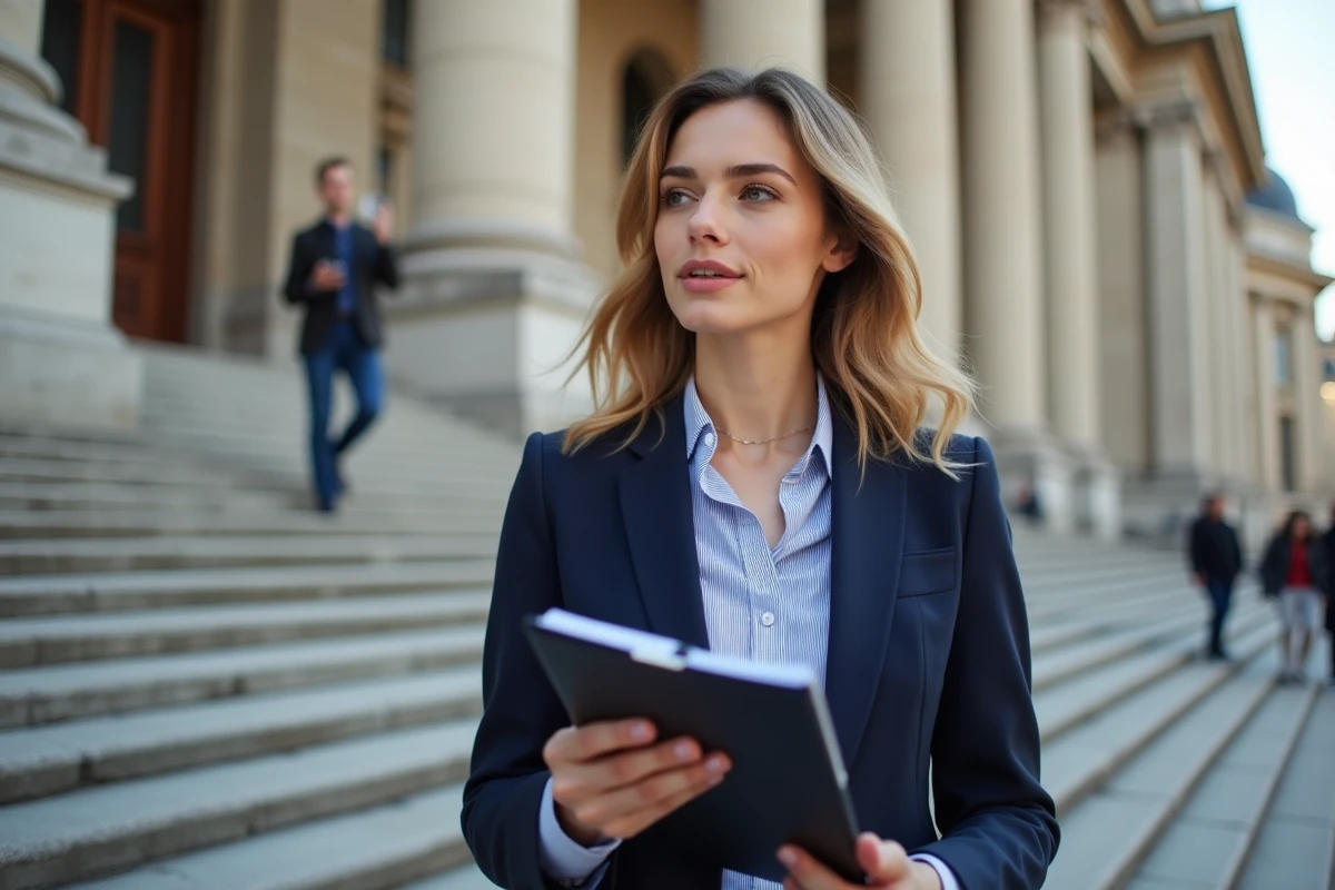 Femme journaliste à l