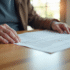 Mains d'une personne agee tenant un document dheritage officiel